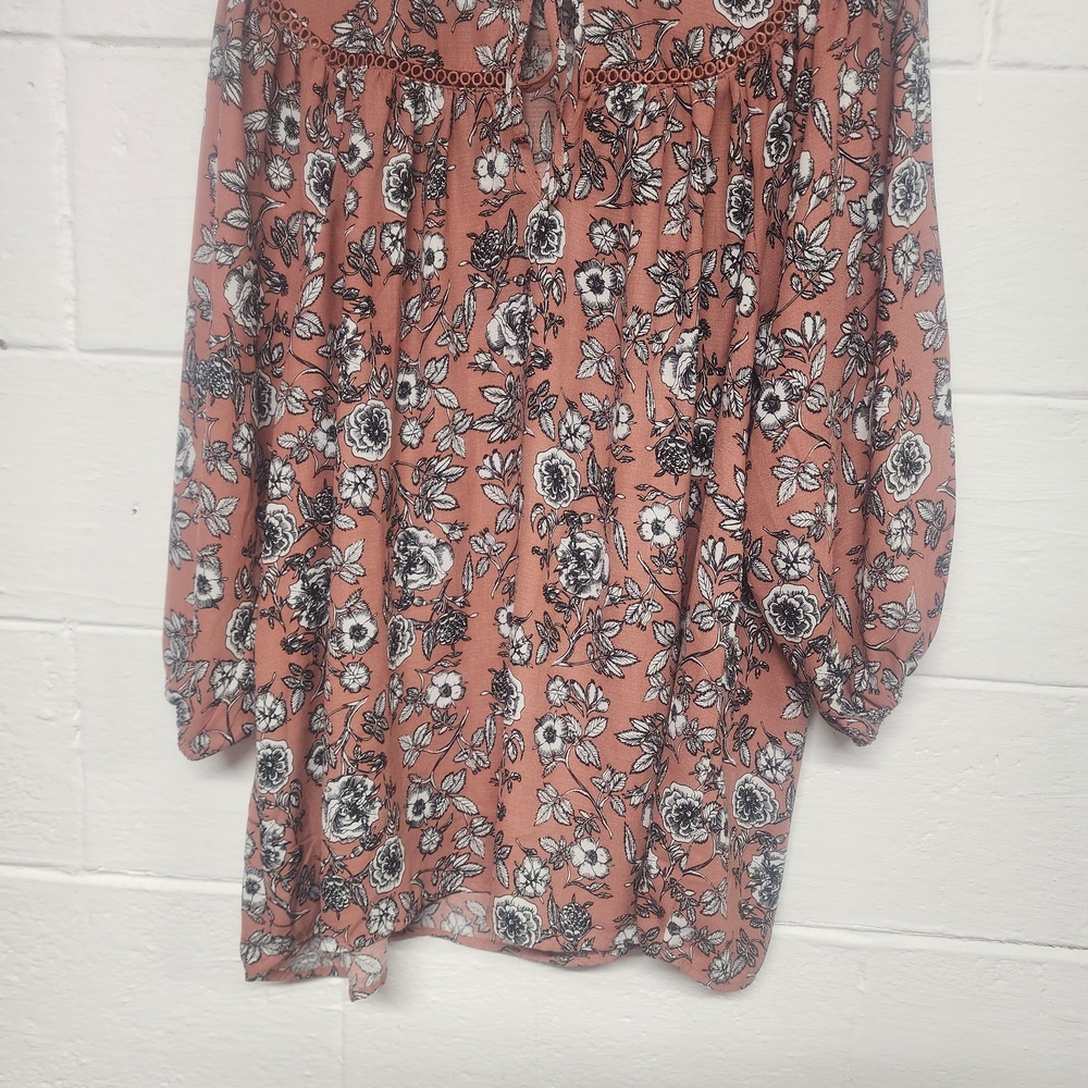 Fred David Rust Floral Peasant Tunic Part Of 3 For 25 Sale